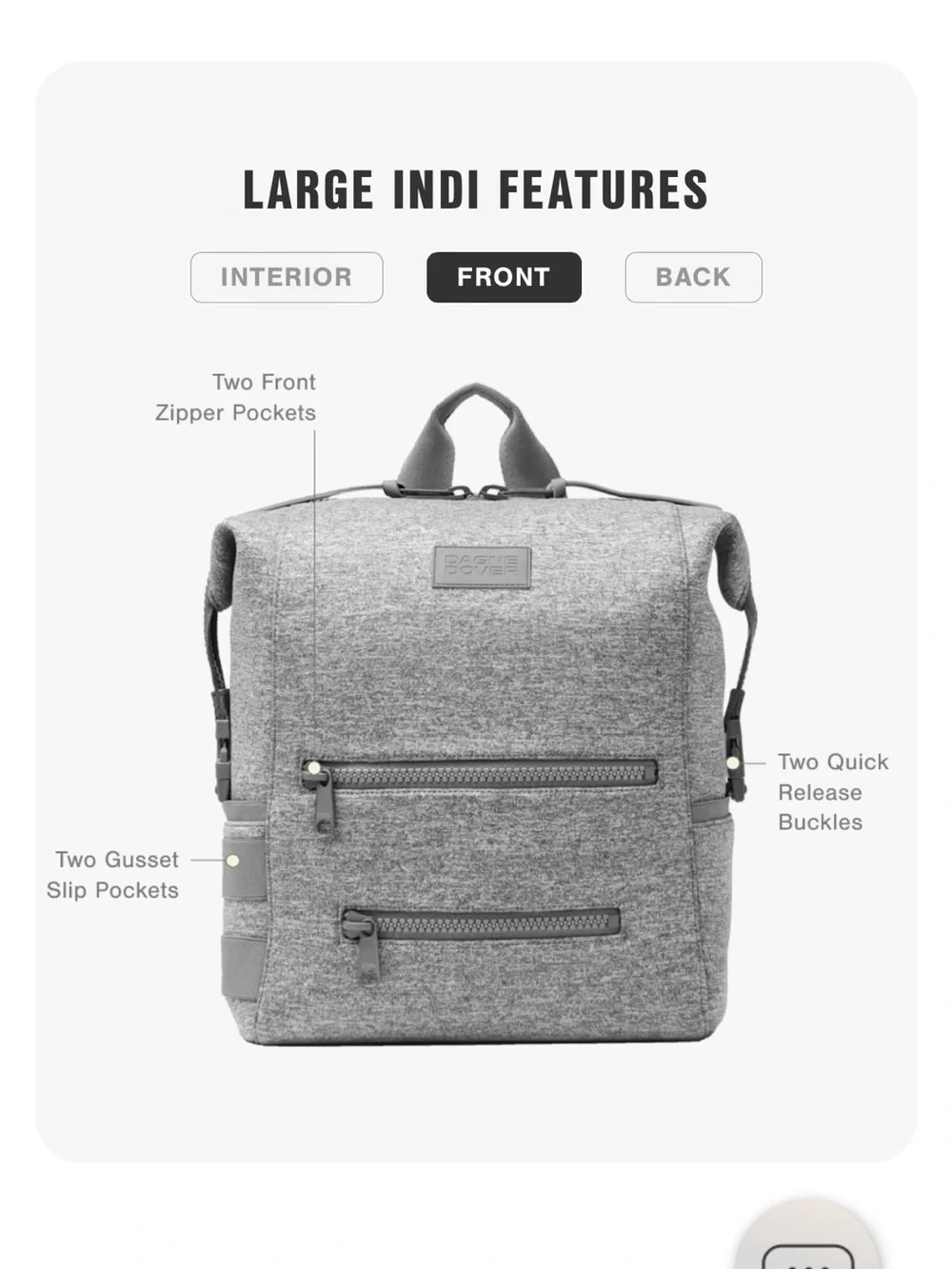 Dagne Dover Gray Diaper Bag - Large Indi Great Condition